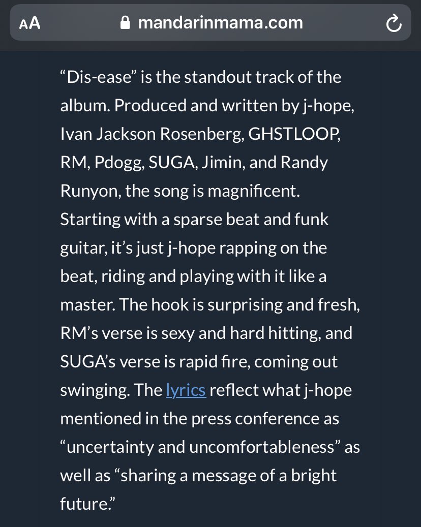 Another one, bcuz this song is such a bop! https://mandarinmama.com/bts-be-album-review/