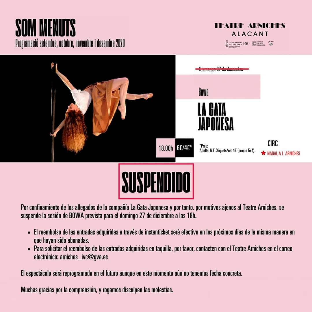 ‼️ AVÍS IMPORTANT
---
‼️ AVISO IMPORTANTE

<a href="/teatrearniches/">Teatre Arniches</a>
<a href="/GVAivc/">Institut Valencià de Cultura - GVA</a>