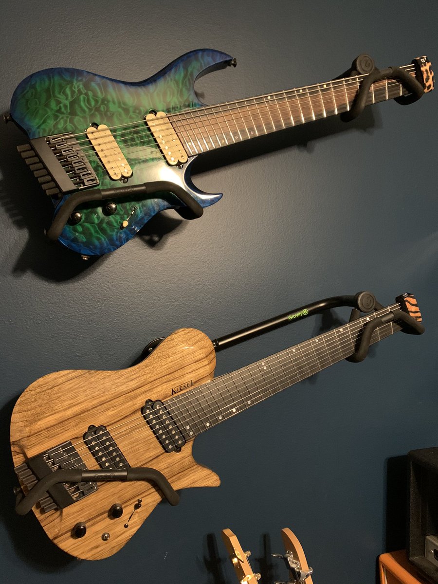 echonestmusic's tweet photo. @GravityStands got my @Kiesel_Guitars safe on the wall! #guitar #kieselguitars #music #headless #8string #gearporn #guitargear https://t.co/umaAehKA8y