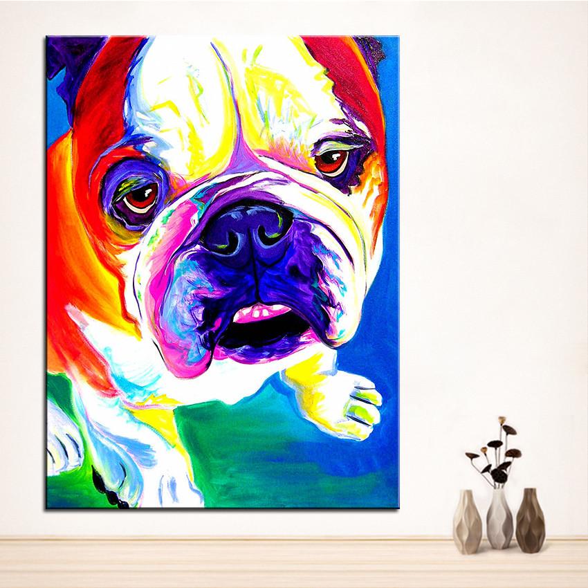 Sweet English Bulldog Print Oil Painting pooo.st/GzcSO FREE SHIPPING!