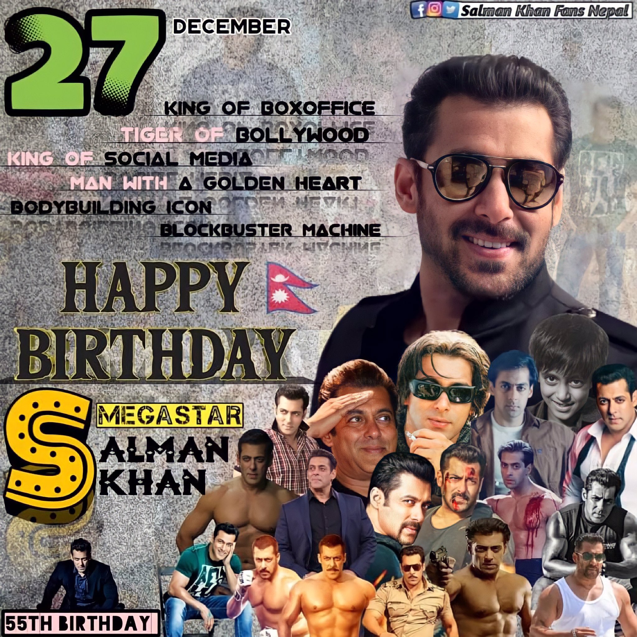 HAPPY BIRTHDAY MEGASTAR SALMAN KHAN SIR 