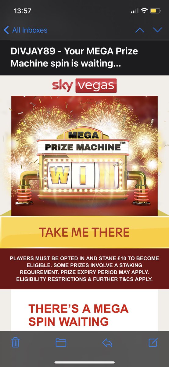 iwhyteUK's tweet photo. @skyvegas A don’t no why yous send me them cos every time I try to go to it it never gives me it 😂 it’s daft just says ongoing nothing to spin https://t.co/Jouo8DQ1PJ