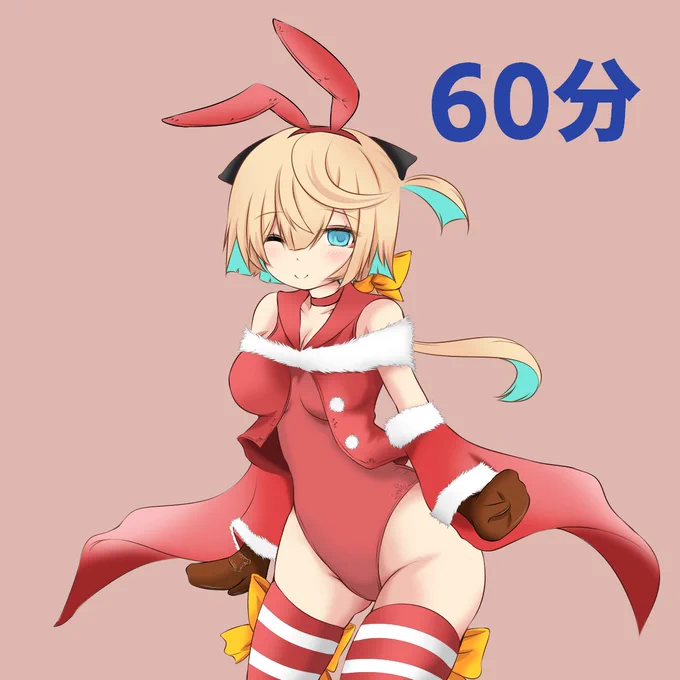 年末総決算! 愛刀全部のせコース(*'ω`*)振り袖バニー制服ニーソ黒田サンタ稲葉郷です#天華百剣版深夜の真剣お絵描き60分一本勝負 