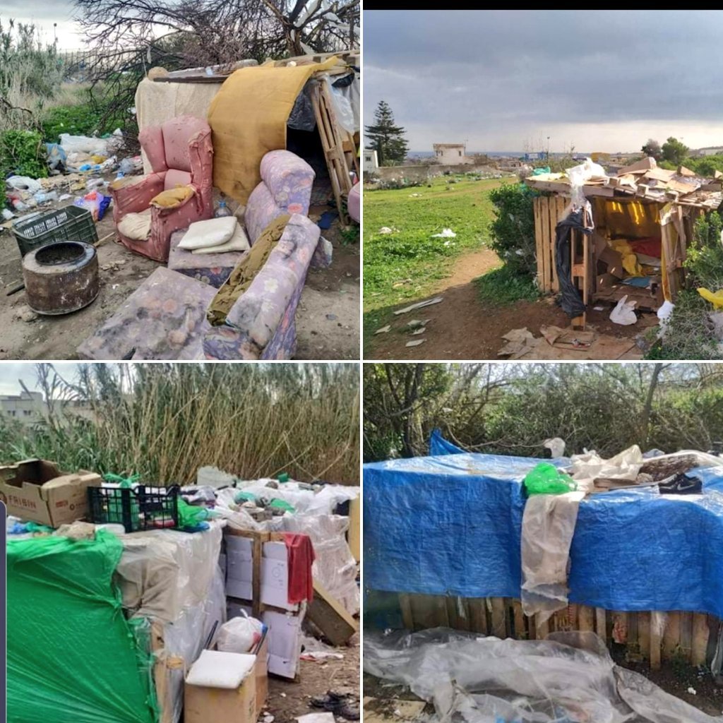 Before the crossing, they live in atrocious conditions in Morocco (Nador camp on right). But their situation isn't much better once they are in EU territory, as these images of shanties in Melilla (left) show.