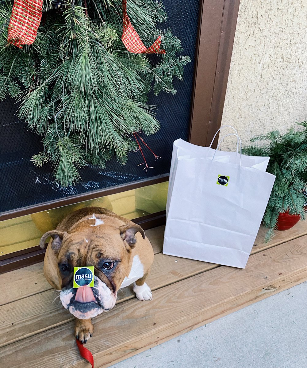 Masu_AV's tweet photo. We're back open for takeout and delivery at 4 today and this pup is licking her lips in anticipation!

Don't ask how long it took to get that sticker on her nose... also don't feed your dog sushi...

#takeout #sushitakeout #twincitiesfoodie #shoplocal #eatlocal #mneats https://t.co/wtiL0sZJaQ