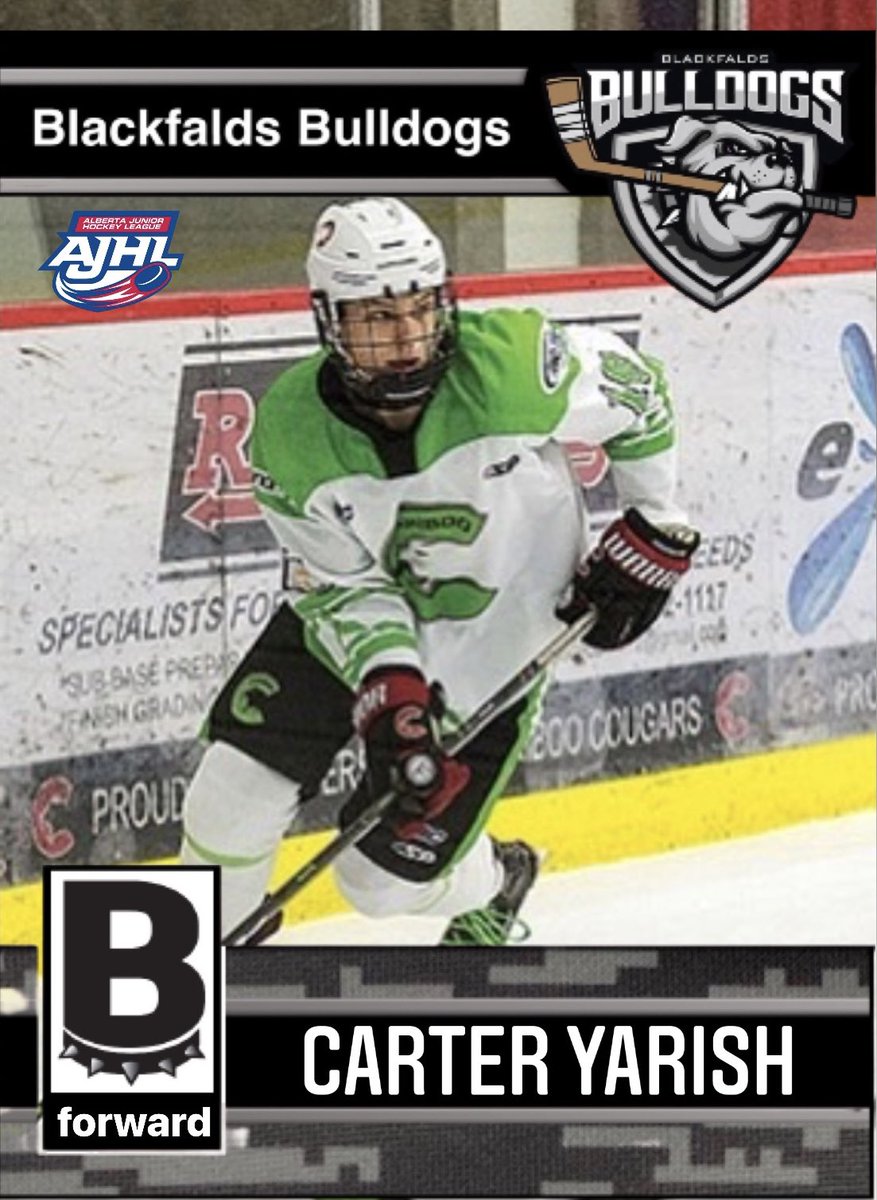 Tis the season! The Bulldogs are excited to welcome F-Carter Yarish for our inaugural season. 2003 born <a href="/Carteryarish87/">Carteryarish</a> is 5’11, 165lbs &amp; tallied 8g, 4a for 12pts in only 5games this season for the @cariboocougars