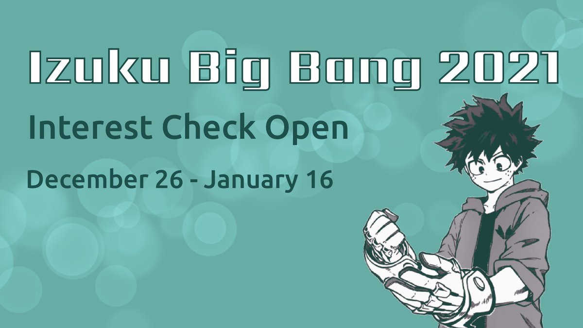 Heya everyone!!! The Interest Check for Izuku Big Bang is now LIVE!!!!

🥦👊LINK: forms.gle/JPbrV2NexpFWK4…👊🥦