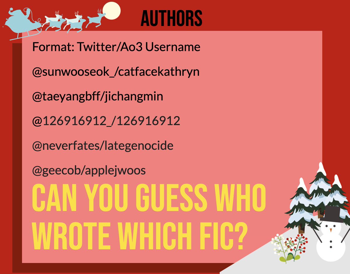 With reveals (down for your love~) coming in ONLY TWO DAYS (!!!), we here at the mod team want to thank our wonderful authors for making this fest successful! Thank you for your time, everyone!