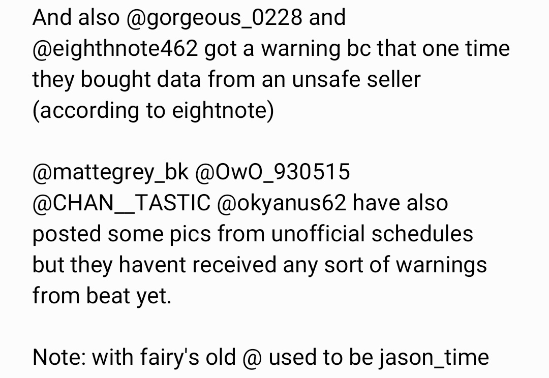 Heres a list with some explanationsPlease correct me if I'm wrong