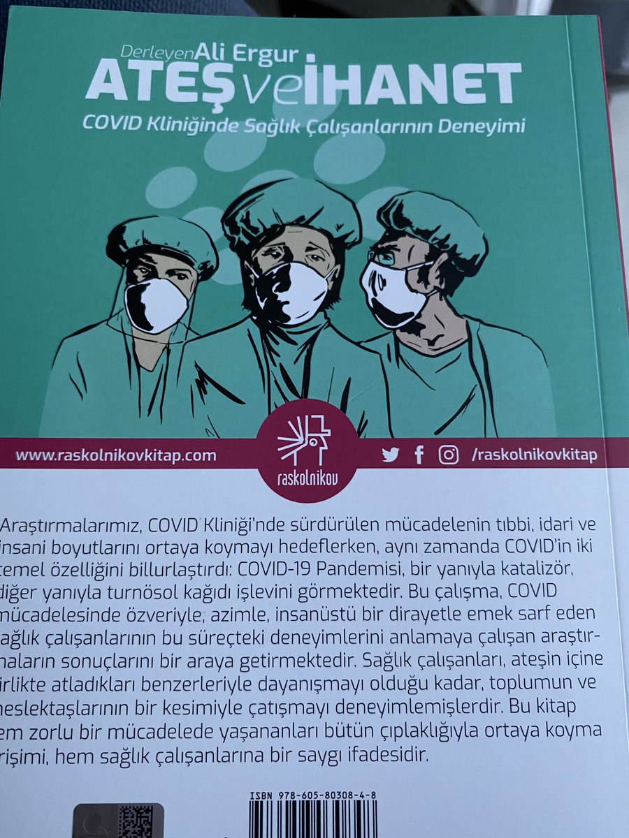 Yazarı tanımam. 
Sosyolog Ali Ergur.
Eşi Göğüs Hastalıkları Uzmanı 
kitabı onun bir meslektaşı hediye etti.

CoVid, toplumsal etkisi , sağlık emekçileri ve yaşadıkları hakkında bi dünya bilgi, deneyim ve bozulacak ezberler..

CoVid’in katalizör ve turnusol etkisi.
Ben beğendim.