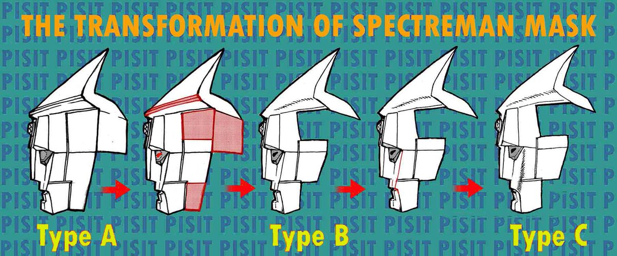 pisit76718682's tweet photo. The Transformation of spectreman Masks #specterman #スペクトルマン https://t.co/2XLXU2DeXF