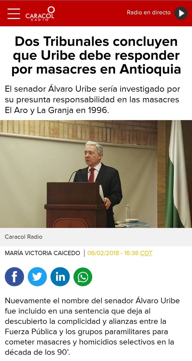 Soy_Polombiano's tweet photo. "El Uribe que conozco" #Matarife #UribeCinico @AlvaroUribeVel https://t.co/kTG02ksE53