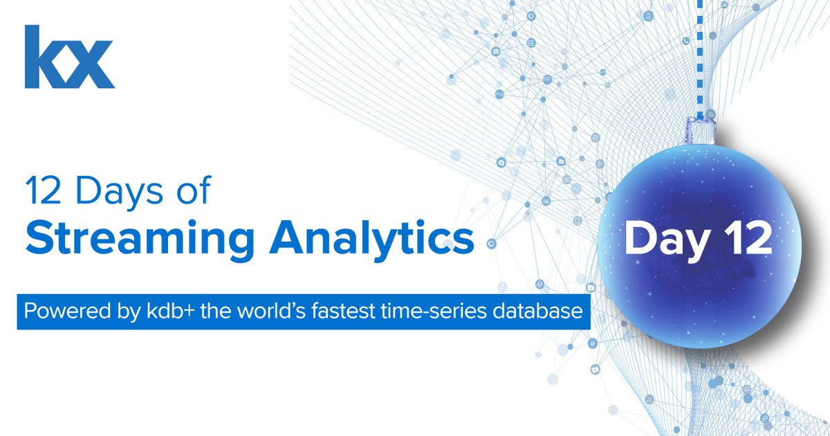 kxsystems's tweet photo. Day 12 ๐ - Weโre wrapping up the #12DaysofStreamingAnalytics by sharing insight into what makes kdb+ the worldโs fastest time-series database. Find out more here: https://t.co/Rdwzppxgsk #streaminganalytics https://t.co/OY1KuWHM4s
