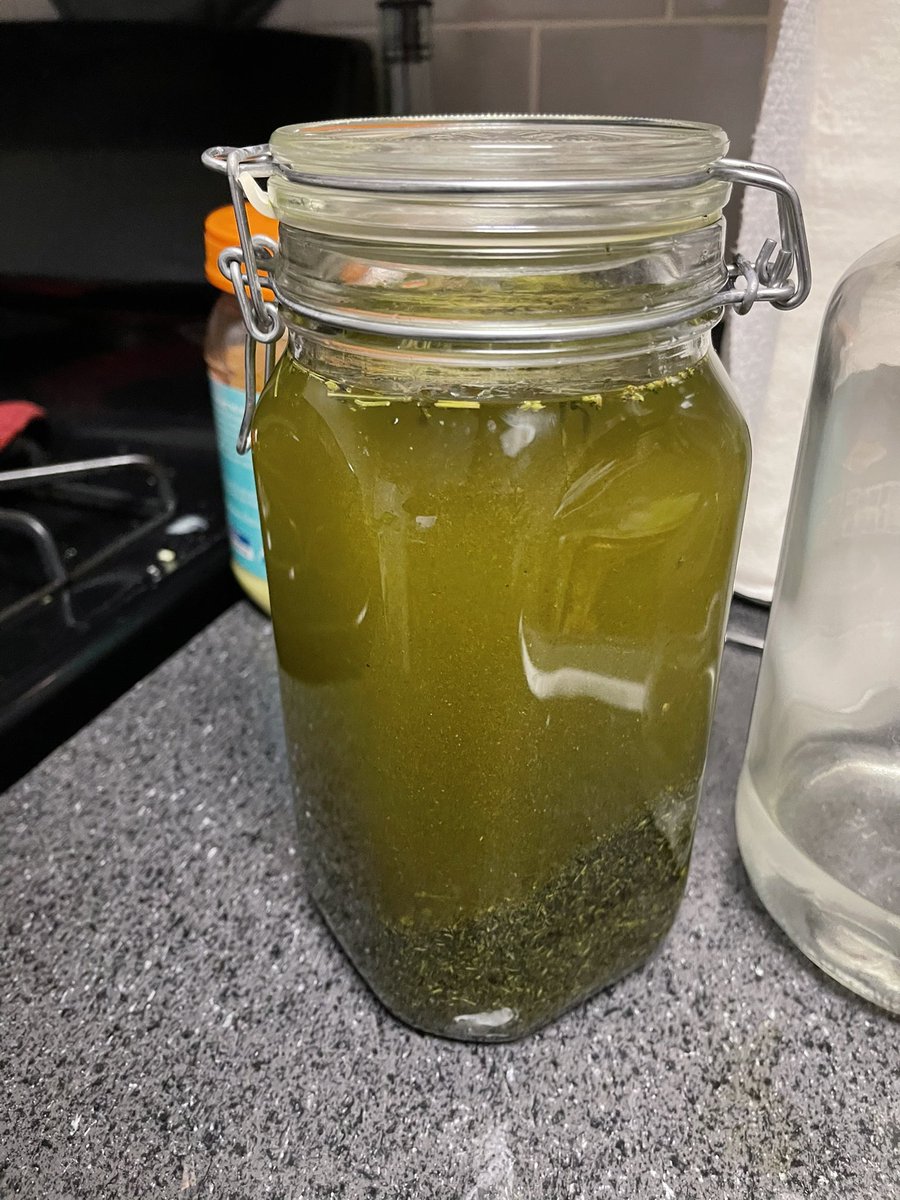 This is what it looks like immediately after pouring in the everclear.