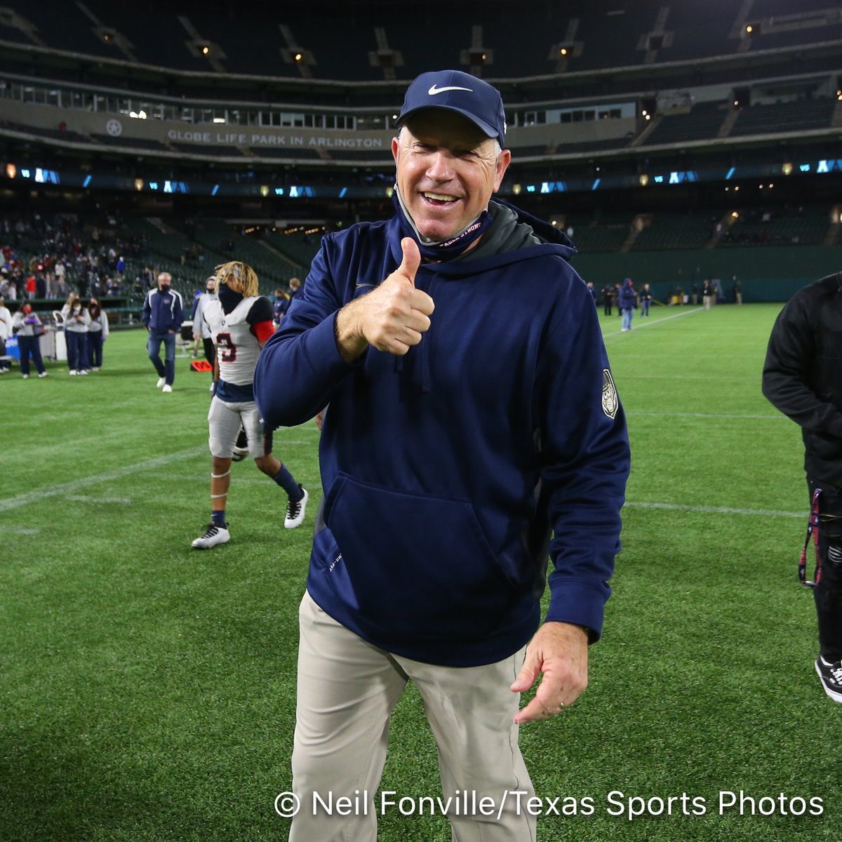 TXSportsPhotos's tweet photo. GAMEDAY: Thumbs up it's time for some #txhsfb for our @alleneaglesfb tonight! 7:30 back out at GlobeLife. Gonna need everyone to help us get by Trinity so come ready to make some noise. Good chance to work off that Christmas dinner! Let's Sko.... @CoachGambill @coachcoryc https://t.co/Umxaf6NUOG