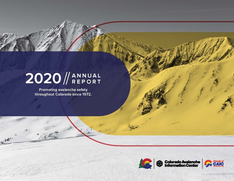 Since 2014, the Friends of CAIC have invested over $1.8M into avalanche forecasting, education, and technology throughout Colorado!

Our FY2020 (July 1, 2019 - June 30, 2020) annual report is available here: avalanche.state.co.us/wp-content/upl…