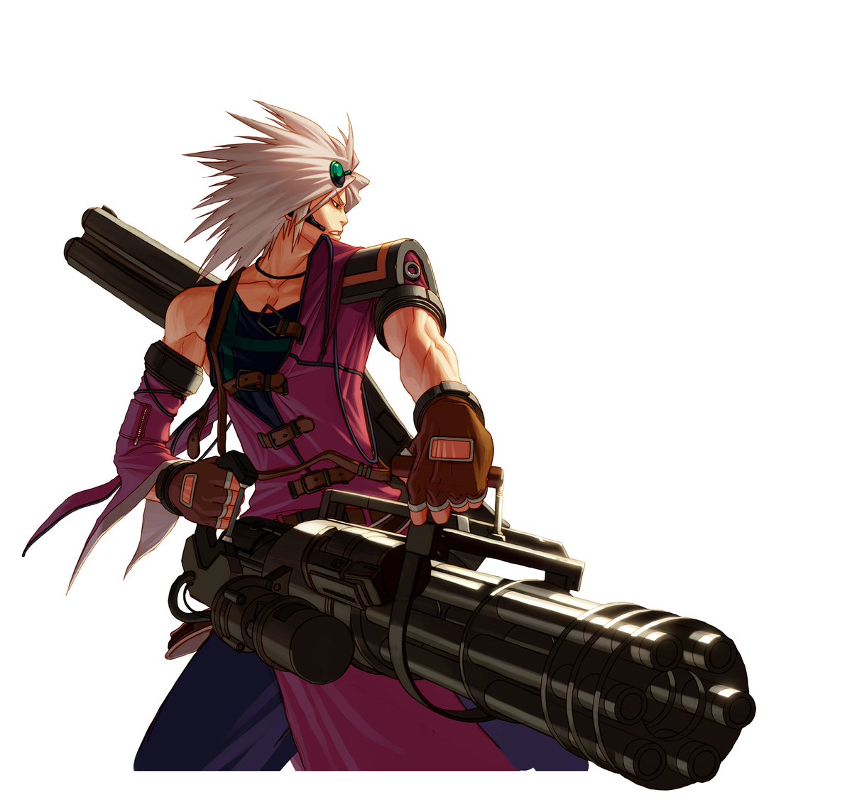 Launcher - Big guns. You will sit full screen and zone your opponent out. FLauncher is all about flamethrowers and gatling gunsMLaucncher is laser cannons. He even fires a space laser.