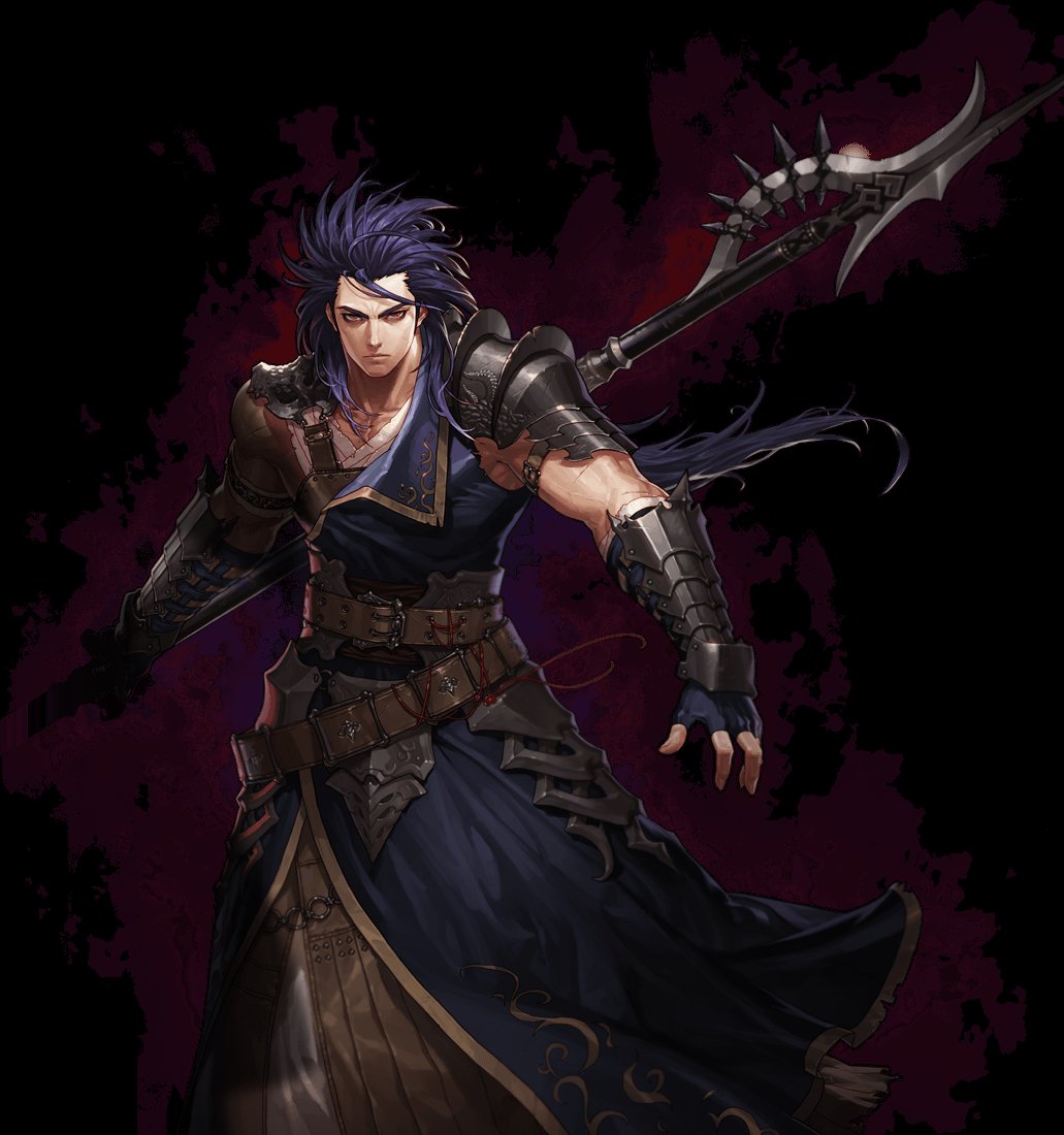Lancer time Vanguard - Easiest example is he is Lu Bu from Dynasty Warrior. He swings big and heavy.