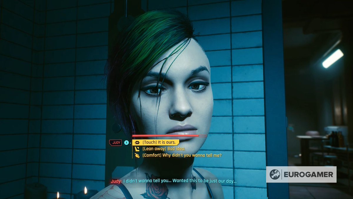  #cyberpunk2077spoilers cw: sexual violenceLike this is seriously one of the dialogue choice boxes in the conversation: