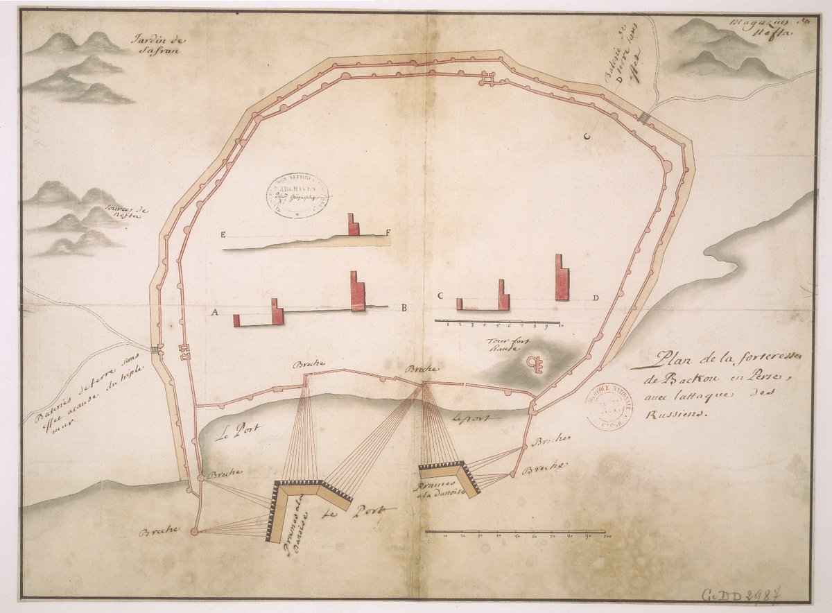 10/ Here is Baku from the plan of Russian attack in 1723 and 1769 drawing by Samuel Gottlieb Gmelin. Baku was under the rule Nadir Shah of Persia and later Baku Khanate, a semi-independent polity under the Persian Suzerainty.