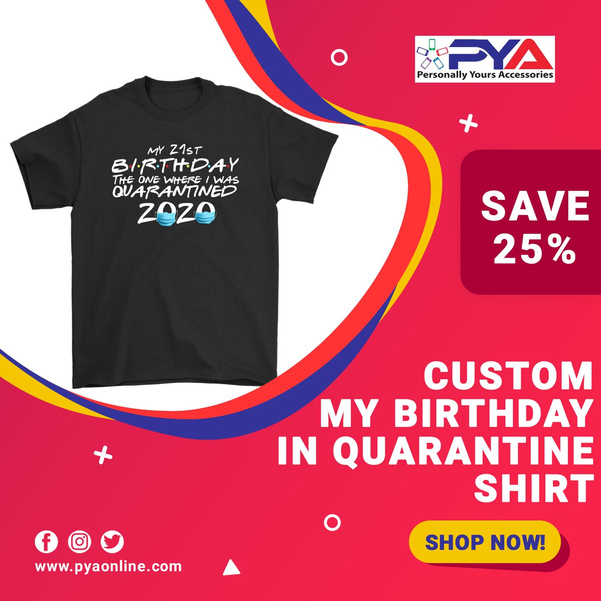 This custom quarantine birthday t-shirt is a great reminder of the time you couldn't celebrate your birthday due to isolation. 🥳

💰💰💰
Click the link below to view our products!
l8r.it/TSU5
