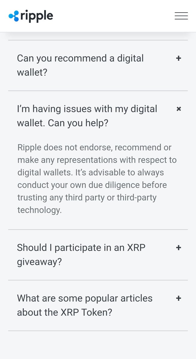 Conclusion: Since  #Ripple doesn't custody  #XRP for retail users, XRP is not a security.  #XRP holders can do whatever they want with their XRP after purchase on the market. Retail XRP holders do not even buy XRP directly from Ripple. Notice Ripple's FAQ on wallets 