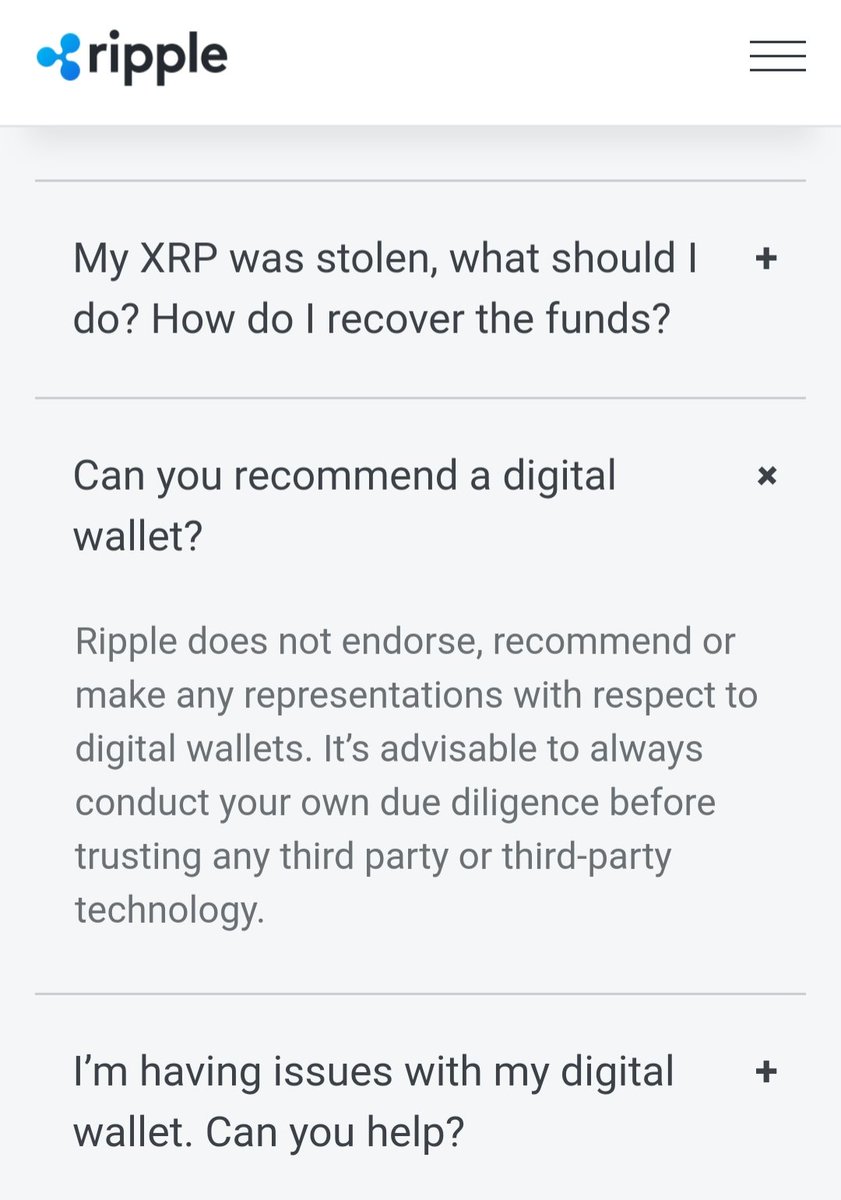 Conclusion: Since  #Ripple doesn't custody  #XRP for retail users, XRP is not a security.  #XRP holders can do whatever they want with their XRP after purchase on the market. Retail XRP holders do not even buy XRP directly from Ripple. Notice Ripple's FAQ on wallets 