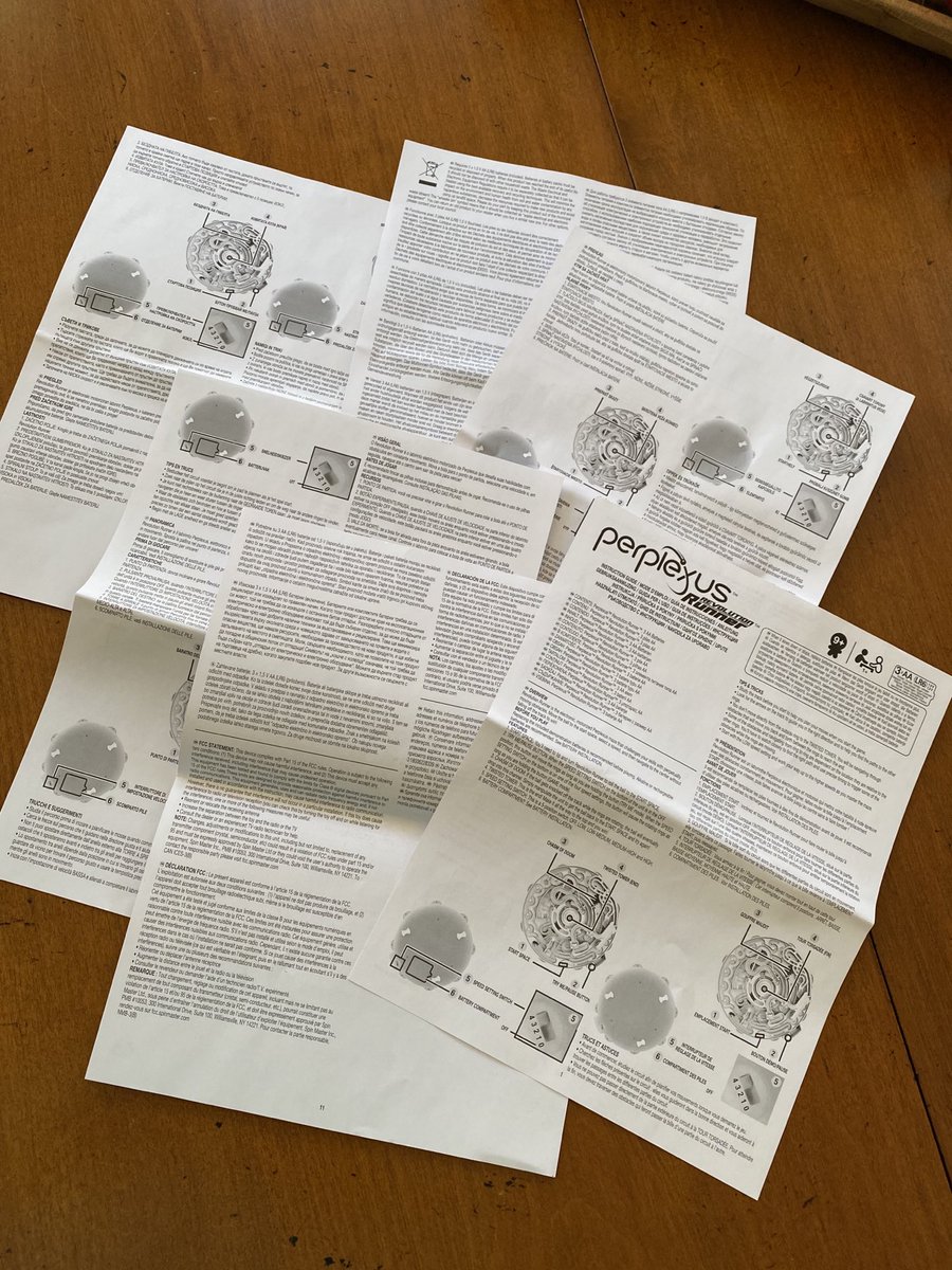 ChristinaBrunk's tweet photo. Got my son a toy for Christmas that required no assembly and already had batteries included and installed...and got a 6-page (front and back) multi-lingual Instruction Guide.
#overkill https://t.co/z3mT93abyW