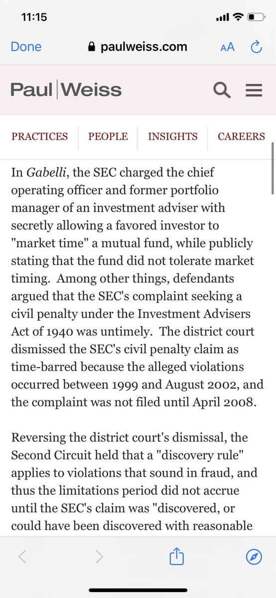 The SEC claims to have known since 2013. The Lawsuit is well over 5 years. But please do argue with the facts.....