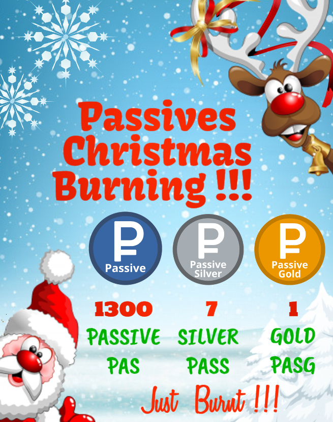 PassiveCoin's tweet photo. 1 Passive Gold $PASG plus 7 Passive Silver $PASS and 1300 Passive $PAS was just burnt in Christmas December's Burning event. Family of deflationary Passive coins https://t.co/49V7La5erX #passivecoin #passivesilvercoin #passivegoldcoin #ethereum #uniswap https://t.co/g7gVafyWMd