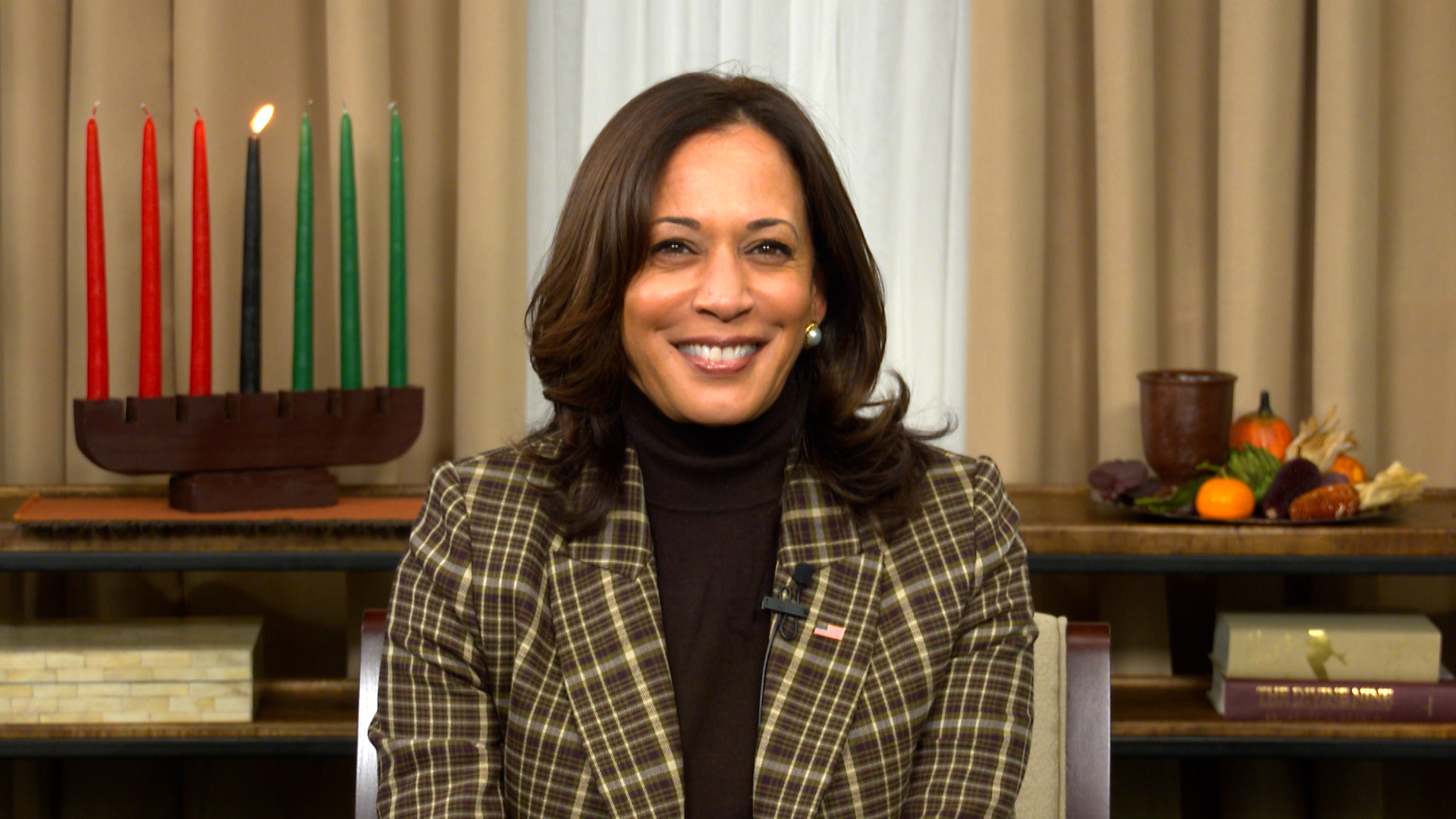 The White House on X: "Kwanzaa is a time of celebration, reflection, and  pride for many American families. Watch as Vice President-elect Harris  shares her Kwanzaa memories and how her favorite principle