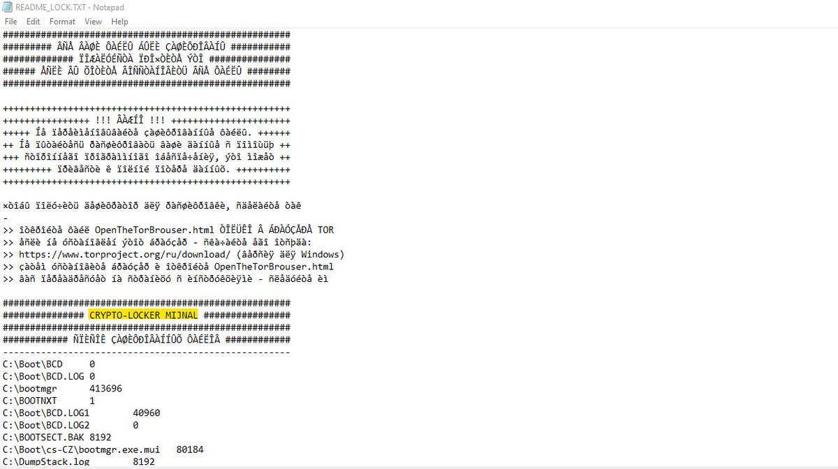 Grujars Mijnal Ransomware Extension Mijnal Ransom Note Readme Lock Txt Openthetorbrouser Html Sample T Co Nkememkdhc T Co Jzyz1wtkfw