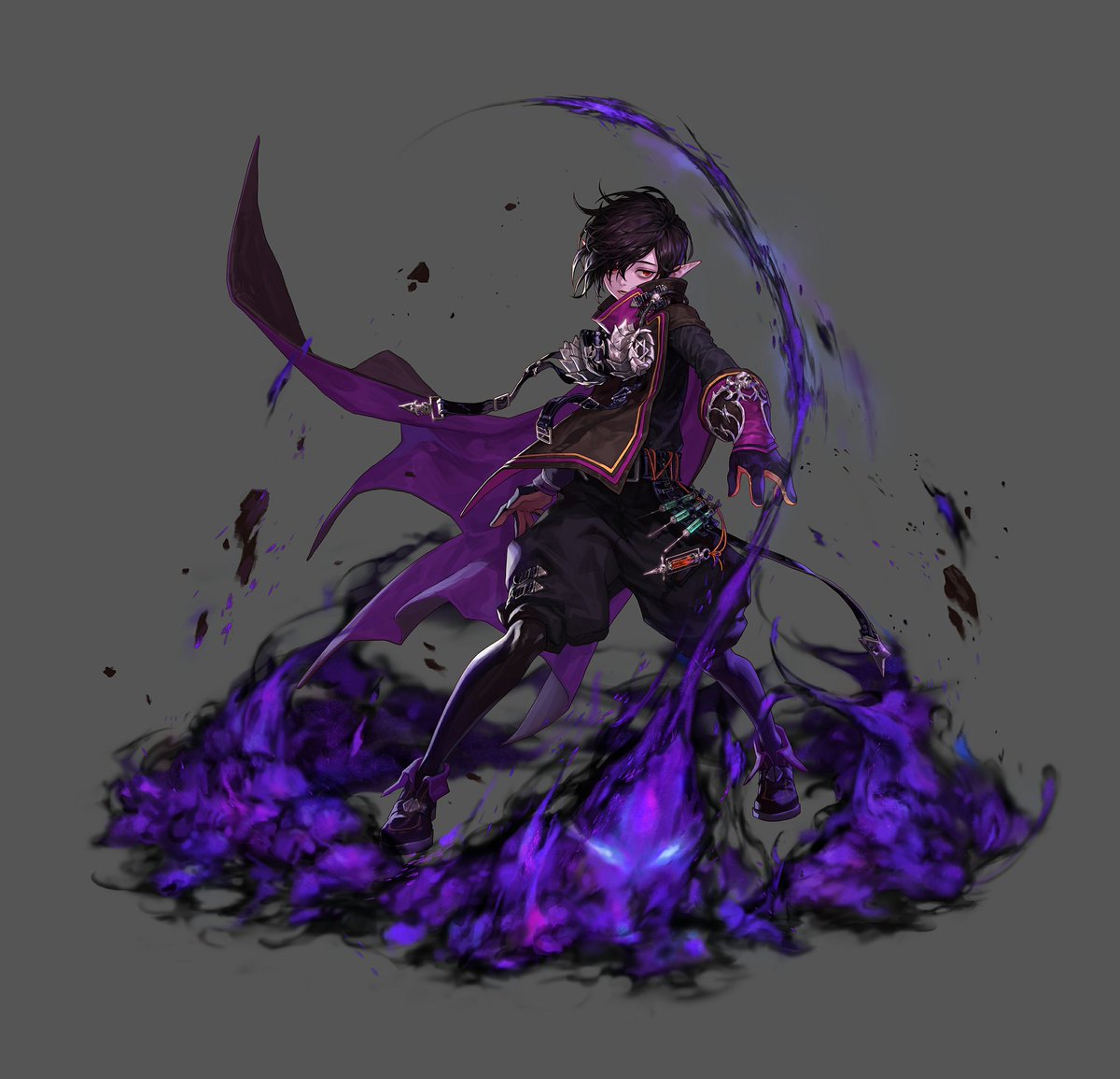 Dimension walker - In the MMO this guy was set up heavy. He also had two resources to manage. One was a cube meter which would vacuum people. Another was a bar that would alter how a move would function. He also could put a debuff on a enemy and certain moves would react-