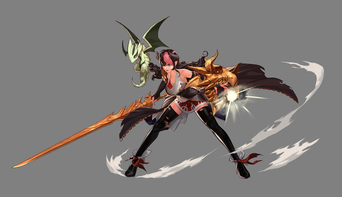 Dragon Knight -She will be like Zooey in GBVS. Her shield is also a hand cannon. She has flight and an airdash. She can also call her dragon to do stuff and flight on her dragon.