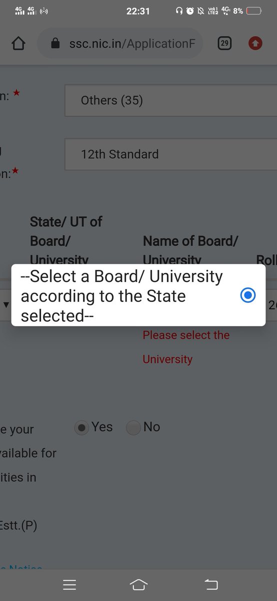 AarushiChawla9's tweet image. @SSCorg_in 
How should i select ???
Please fix server 🤦🏻🤦🏻
#Ssc_extend_chsl_application_date
#ssc_fix_server_problem 
#Ssc_chsl_server_fix_it 
#sscchsl
#ssc