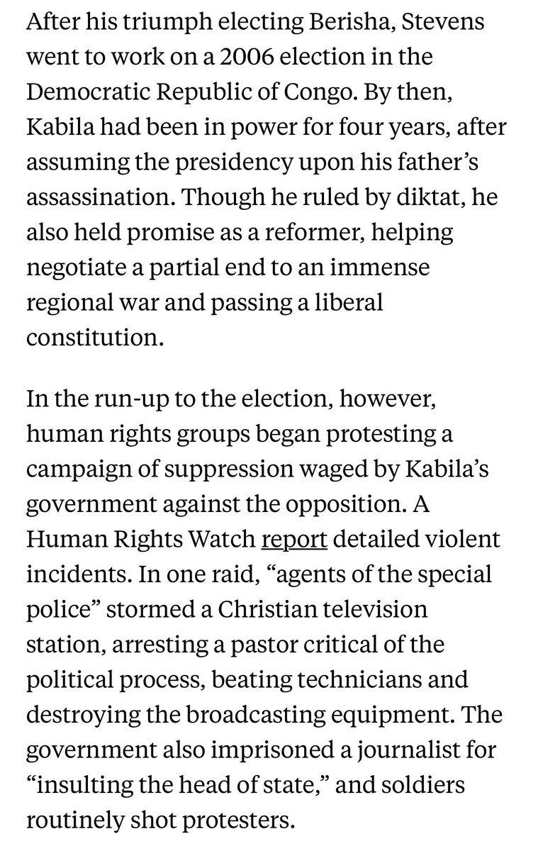 And here’s his “work in Africa”. The cynicism of this man is deep and dark.