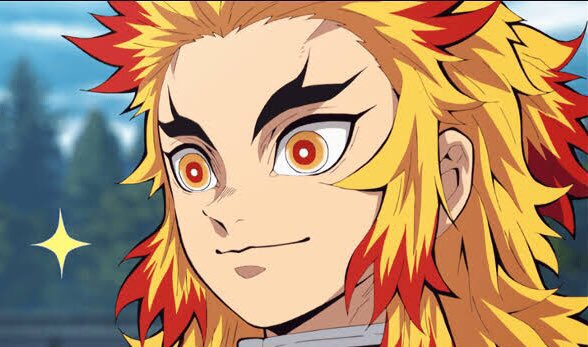 0.2%確率でうまいと叫ぶ煉獄さんを想像する垢さんがTwitterに投稿した煉獄杏寿郎(鬼滅の刃)のイラスト。