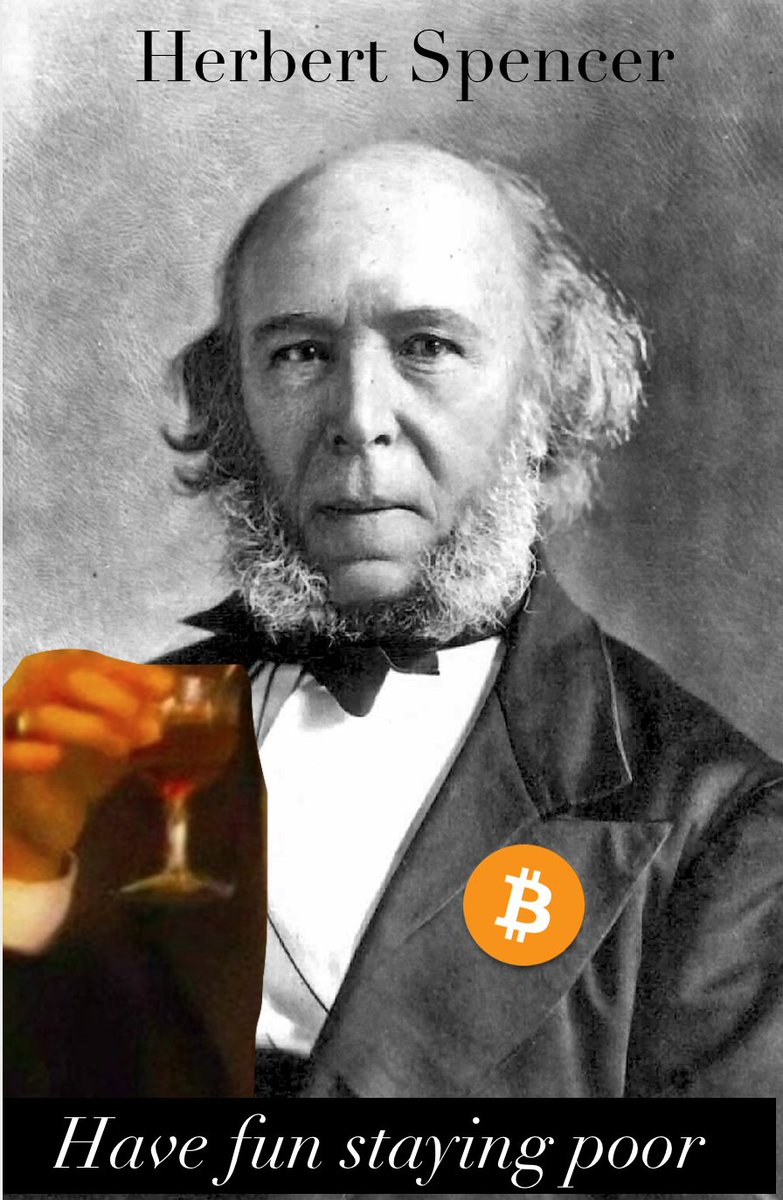 Meet Herbert Spencer, 19th Century Bitcoiner.One of the most misunderstood, misrepresented and neglected figures in the humanities today, he introduced the concept of society as an 'energetic system'. 1/10