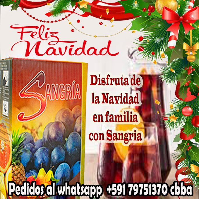 #Sangria Original, recomendable para un exquisito aperitivo  antes del plato fuerte,sum&eacute;rgete en la deliciosa<a href="/tag/sangria"class="tags">#Sangria</a><a href="/tag/vinotinto"class="tags"><span>#vinotinto</span></a><a href="/tag/cochabamba"class="tags"><span>#cochabamba</span></a>
