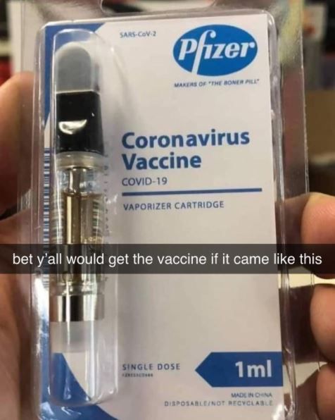 WorldOfBongz's tweet photo. Will you take the vaccine? https://t.co/pzHB97AjgJ