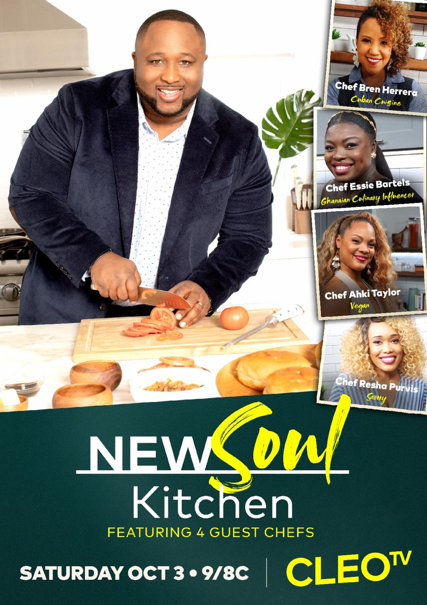 Catch the season finale of New Soul Kitchen with <a href="/Chefjernard/">chefjernard</a> at 9 P.M. ET/8C tonight on <a href="/mycleotv/">CLEO TV</a>. #NewSoulKitchen #Cleotv #TuneIn