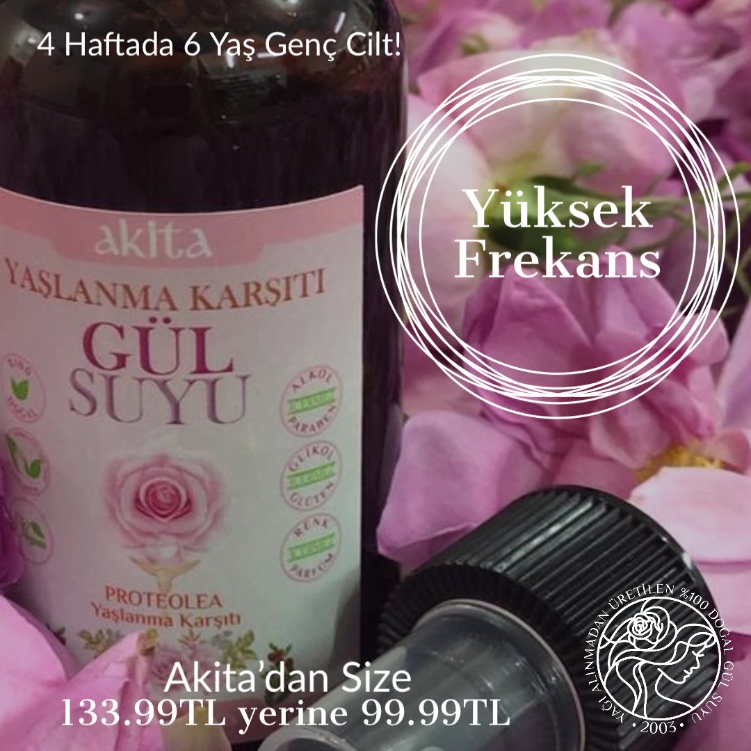 Test edildi Onaylandı!
Etkisi kanıtlanmış...
Yüksek Frekans yağı alınmamış gerçek gül suyu ile... siz hala denemediniz mi? Buradan satın alabilirsiniz; s.ripl.com/22hmf0
#akitagülsuyu #yaşlanmakarşıtı #antiaging #yüksekfrekans #yüzspreyi #tonik #facetoner #gülsuyu #gülyağı