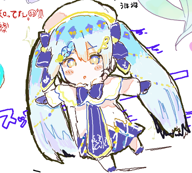 初音ミク ,magical_mirai_miku 「絵チャしました 」|かいものイラスト