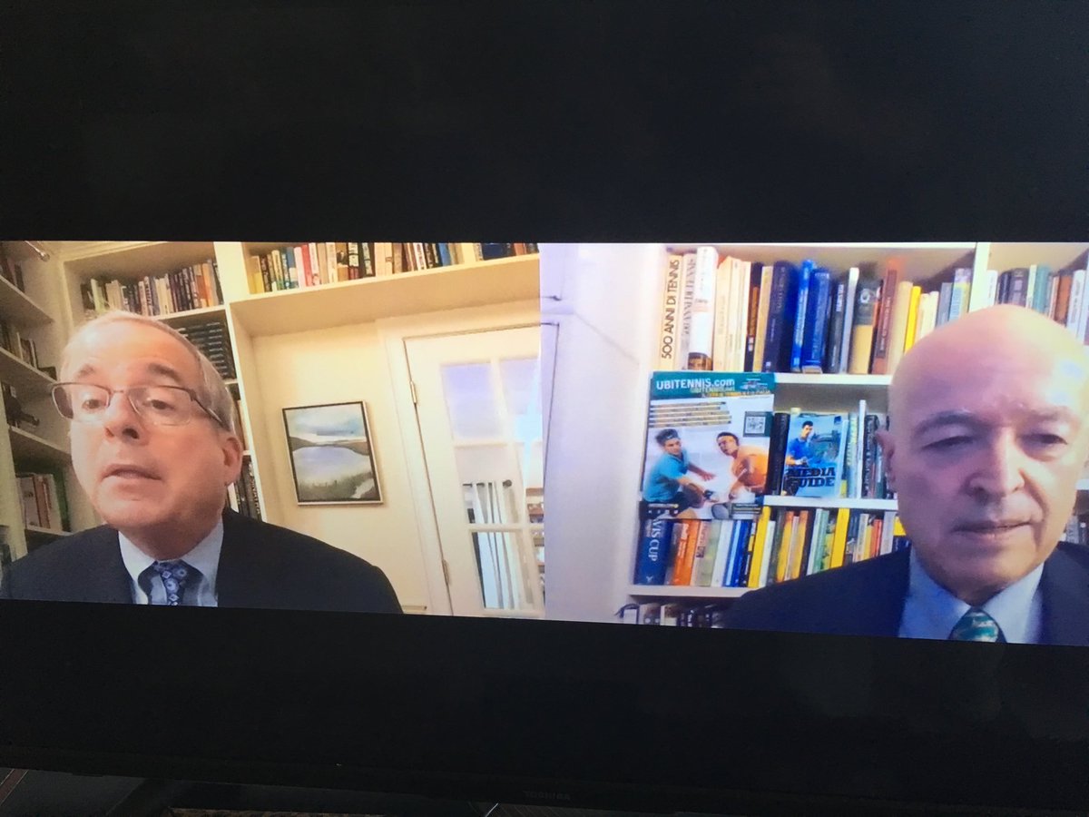 I just subscribed to the ⁦<a href="/Ubitennis/">Ubitennis</a>⁩ YouTube channel featuring ⁦<a href="/ubiscanagatta/">Ubaldo Scanagatta</a>⁩ Here he is interviewing ⁦<a href="/sflinko/">steve flink</a>⁩ with Steve’s new book “Pete Sampras: Greatness Revisited” on his bookshelf in the background