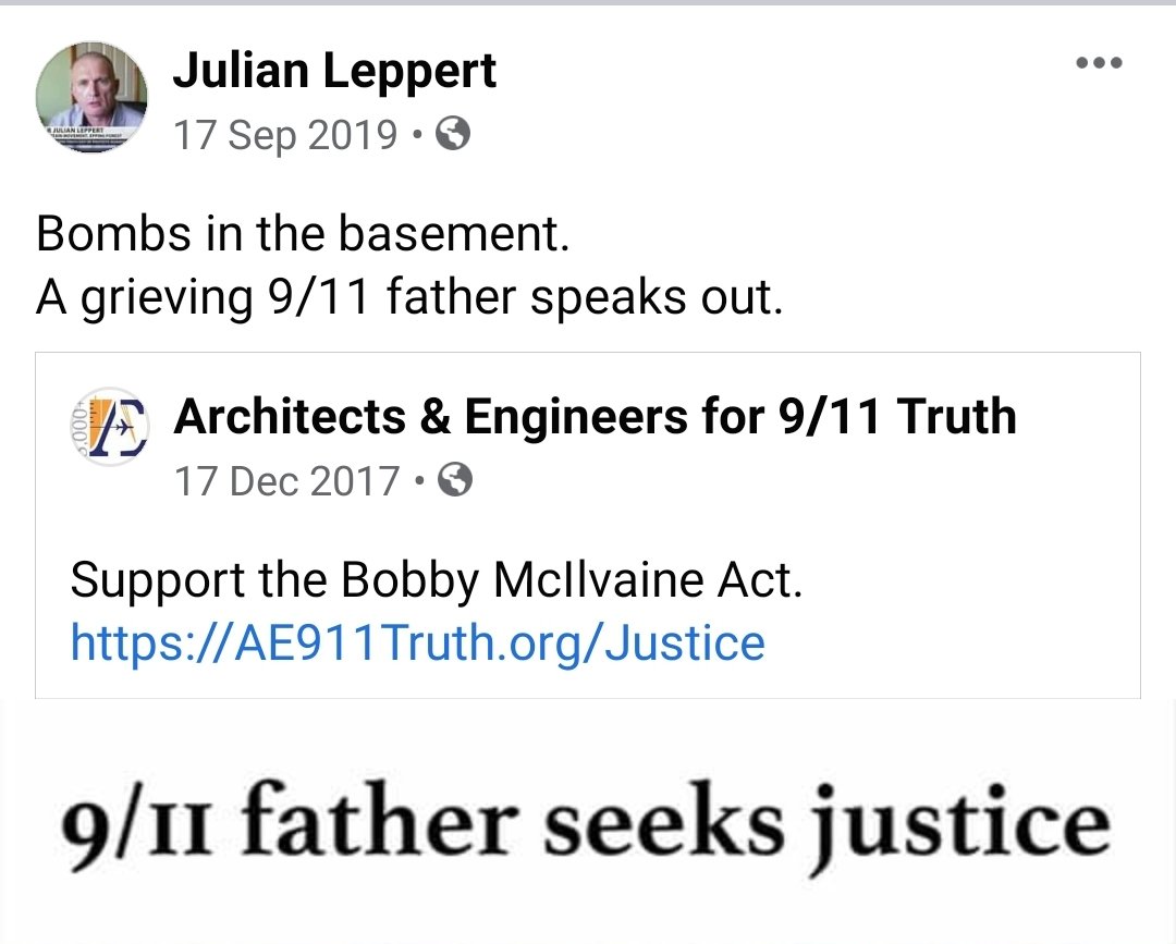 Ex-BNP councillor Leppert is himself an avid 9/11 truther who's pumped out his fair share of conspiratorial nonsense on the topic, just like a "fair", "decent", "common sense politician" wouldn't. 5/9