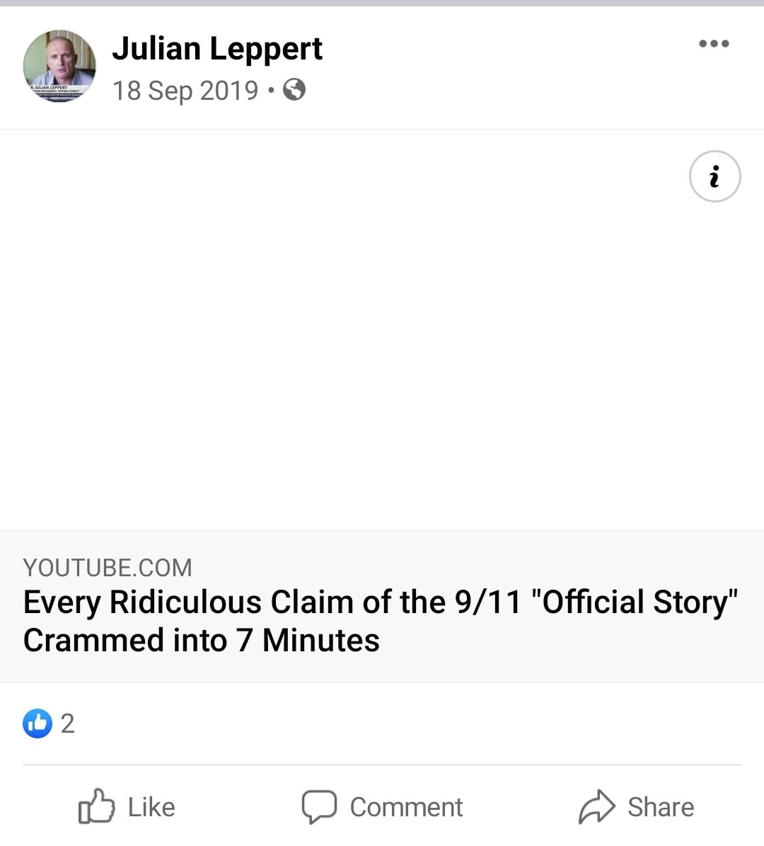 Ex-BNP councillor Leppert is himself an avid 9/11 truther who's pumped out his fair share of conspiratorial nonsense on the topic, just like a "fair", "decent", "common sense politician" wouldn't. 5/9