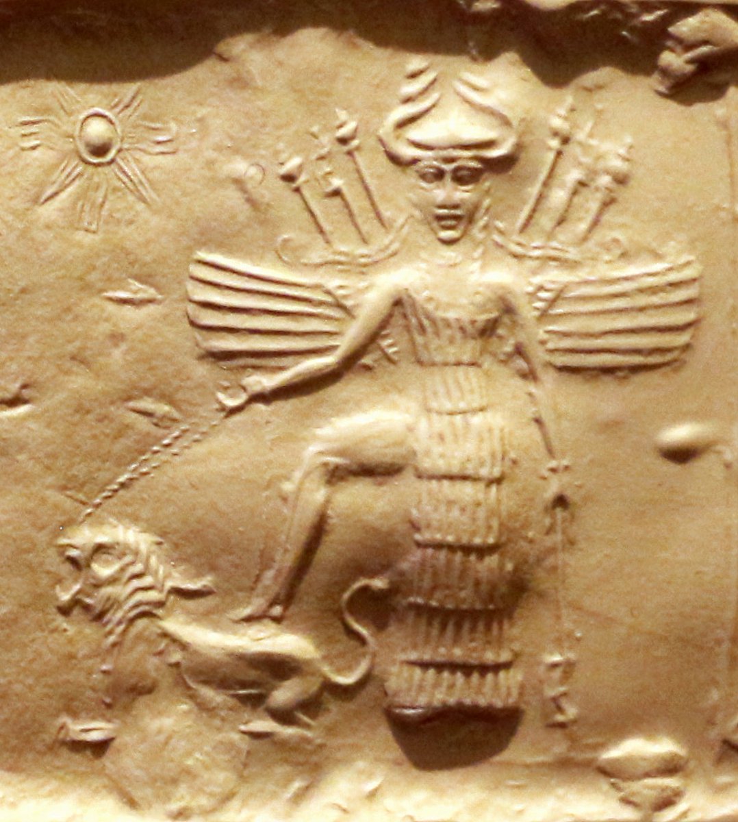 Ishtar (the warrior goddess) who likes posing standing on a lion...The "mysterious" morning star...Guess who rises with the sun, pretending to be "The morning star" in Leo? Sirius...A very special star indeed...The lioness...Who kills the boy with the golden hair...