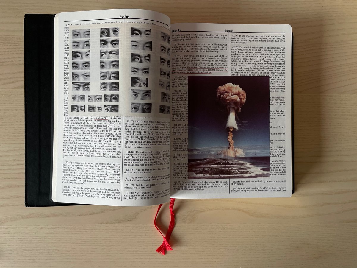 54. The main idea of their Holy Bible comes from Adi Ophir’s work, Divine Violence: God reveals himself predominantly through catastrophe and power structures within the bible correlate with those within the modern systems of governanceDivine Violence:  https://static1.squarespace.com/static/56e1e3e24d088e6834d4fbf4/t/591af30a17bffcb2712c2ac3/1494938389441/Divine+Violence.pdf