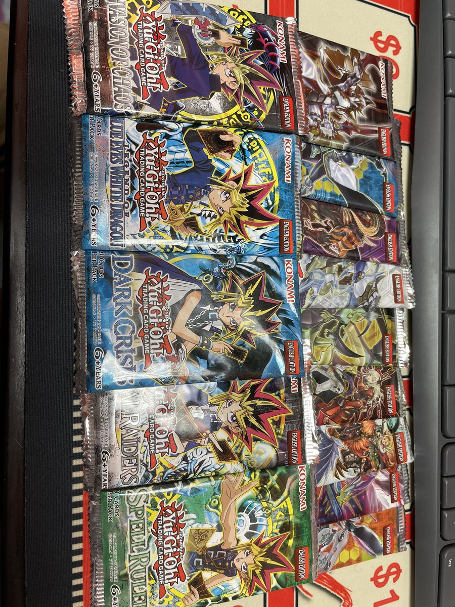 RogueGames1's tweet photo. We got some old booster packs in stock today! We finally also have Rage of Ra and one more Champions Path ETB! @Pokemon  @YuGiOh_TCG  @flgs https://t.co/41F9sUINqa