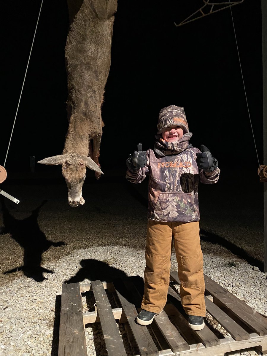 We had a great Christmas Eve! My son made a perfect 50 yard shot on this 141 5/8 inch buck I’ve been chasing all year.
.
What a night!